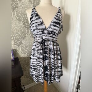 Apt. 9 Black and White Tie-Dye Dress